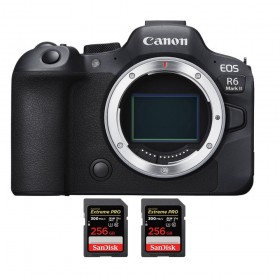 Canon EOS R6 Mark II + 2 SanDisk 256GB Extreme PRO UHS-II SDXC 300 MB/s - Full Frame Mirrorless Camera-1