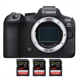 Canon EOS R6 Mark II + 3 SanDisk 256GB Extreme PRO UHS-II SDXC 300 MB/s - Full Frame Mirrorless Camera-1
