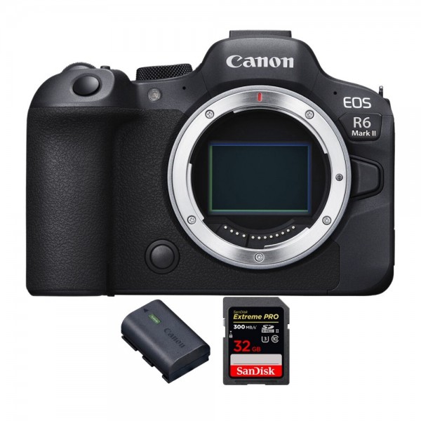 Canon EOS R6 Mark II + 1 SanDisk 32GB Extreme PRO UHS-II 300 MB/s + 1 Canon LP-E6NH - Cámara Mirrorless de formato completo|MCZ DIRECT