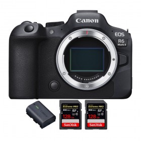 Canon EOS R6 Mark II + 2 SanDisk 128GB Extreme PRO UHS-II 300 MB/s + 1 Canon LP-E6NH - Full Frame Mirrorless Camera-1
