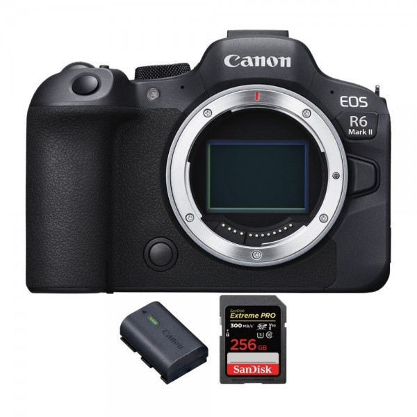 Canon EOS R6 Mark II + 1 SanDisk 256GB Extreme PRO UHS-II 300 MB/s + 1 Canon LP-E6NH - Cámara Mirrorless de formato completo|MCZ DIRECT