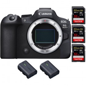 Canon EOS R6 Mark II + 3 SanDisk 32GB Extreme PRO UHS-II 300 MB/s + 2 Canon LP-E6NH - Full Frame Mirrorless Camera-1