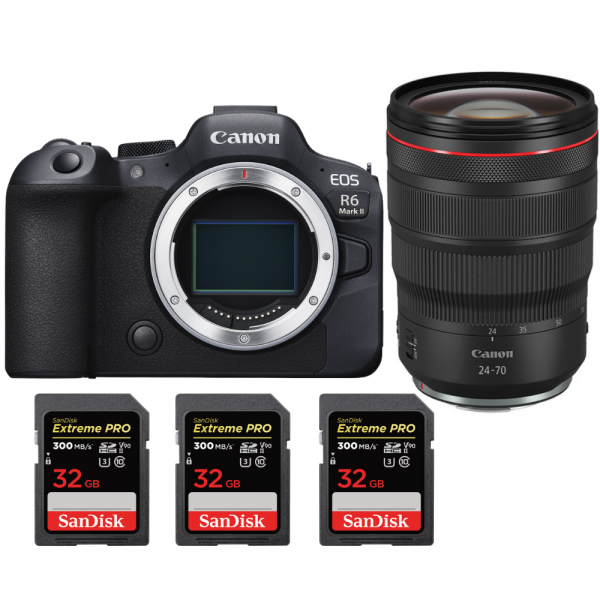 Canon EOS R6 Mark II + RF 24-70mm f/2.8 L IS USM + 3 SanDisk 32GB Extreme PRO UHS-II SDXC 300 MB/s-1