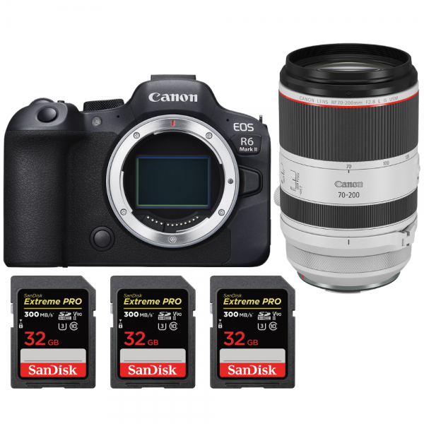 Canon EOS R6 Mark II + RF 70-200mm f/2.8 L IS USM + 3 SanDisk 32GB Extreme PRO UHS-II SDXC 300 MB/s-1