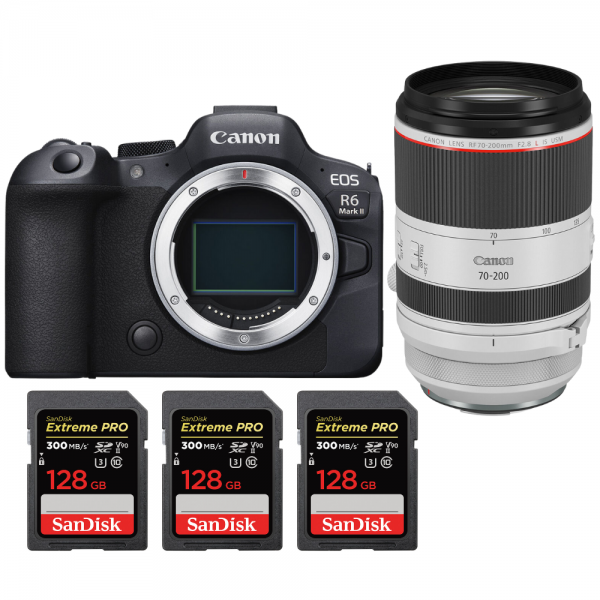 Canon EOS R6 Mark II + RF 70-200mm f/2.8 L IS USM + 3 SanDisk 128GB Extreme PRO UHS-II SDXC 300 MB/s-1