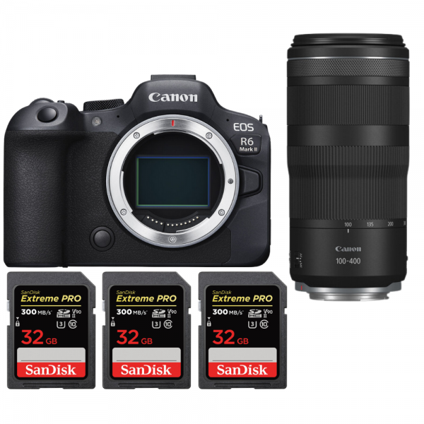 Canon EOS R6 Mark II + RF 100-400mm f/5.6-8 IS USM + 3 SanDisk 32GB Extreme PRO UHS-II SDXC 300 MB/s-1