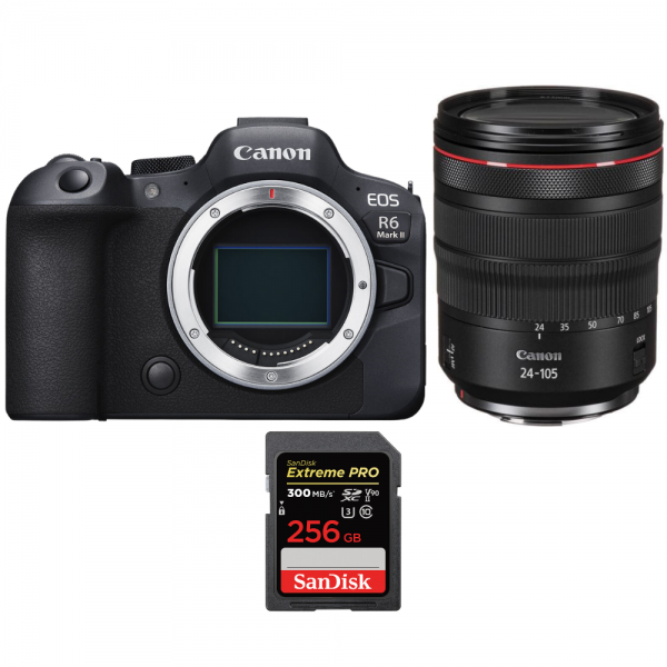 Canon EOS R6 Mark II + RF 24-105mm f/4 L IS USM + 1 SanDisk 256GB Extreme PRO UHS-II SDXC 300 MB/s-1