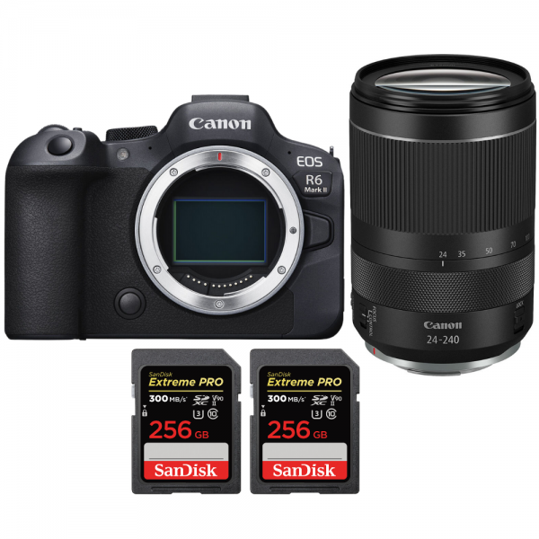 Canon EOS R6 Mark II + RF 24-240mm f/4-6.3 IS USM + 2 SanDisk 256GB Extreme PRO UHS-II SDXC 300 MB/s-1