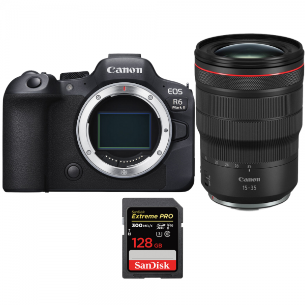 Canon EOS R6 Mark II + RF 15-35mm f/2.8 L IS USM + 1 SanDisk 128GB Extreme PRO UHS-II SDXC 300 MB/s - Appareil Photo Hybride|MCZ DIRECT