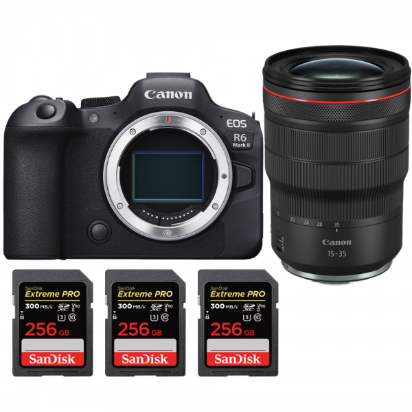 Canon EOS R6 Mark II + RF 15-35mm f/2.8 L IS USM + 3 SanDisk 256GB Extreme PRO UHS-II SDXC 300 MB/s-1