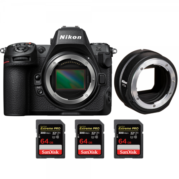 Nikon Z8 + FTZ II + 3 SanDisk 64GB Extreme PRO UHS-II SDXC 300 MB/s|MCZ DIRECT