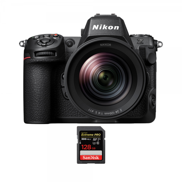 Nikon Z8 + Z 24-120mm F4 S + 1 SanDisk 128GB Extreme PRO UHS-II SDXC 300 MB/s - Appareil Photo Hybride|MCZ DIRECT