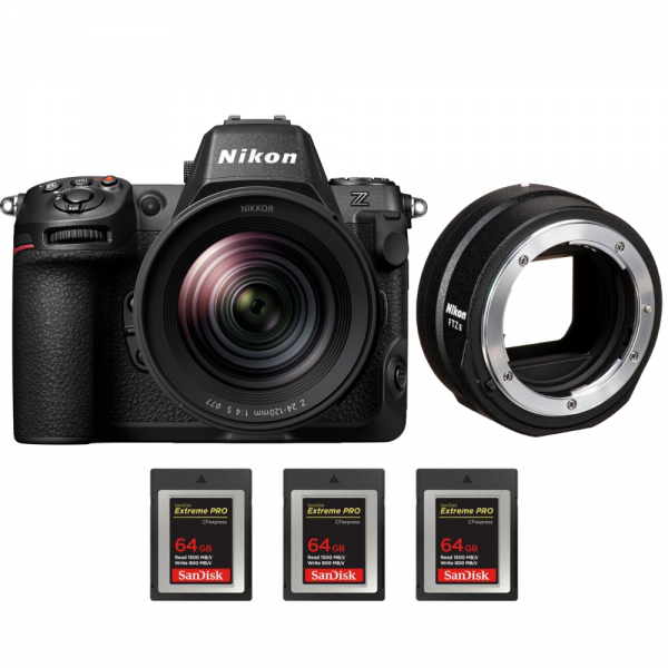 Nikon Z8 + Z 24-120mm F4 S + FTZ II + 3 SanDisk 64GB Extreme PRO CFexpress Type B|MCZ DIRECT