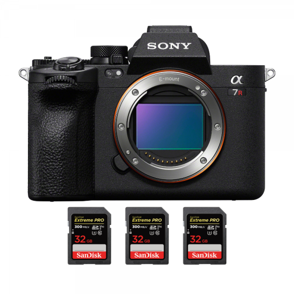 Sony A7R V + 3 SanDisk 32GB Extreme PRO UHS-II SDXC 300 MB/s - Cámara híbrida-1