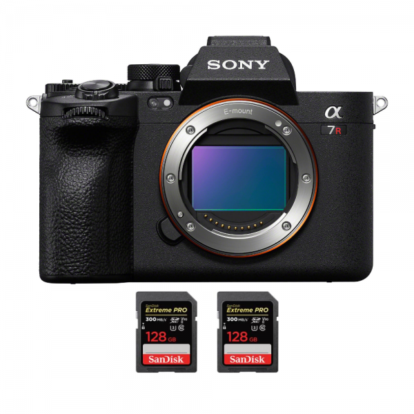 Sony A7R V + 2 SanDisk 128GB Extreme PRO UHS-II SDXC 300 MB/s - Cámara híbrida-1