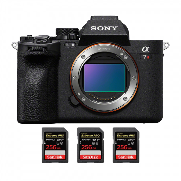 Sony A7R V + 3 SanDisk 256GB Extreme PRO UHS-II SDXC 300 MB/s - Cámara híbrida-1