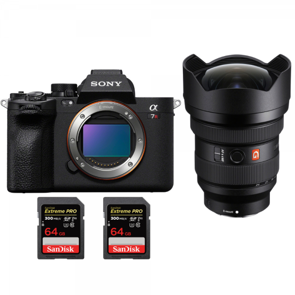 Sony A7R V + FE 12-24 mm f/2,8 GM + 2 SanDisk 64 GB Extreme PRO UHS-II SDXC 300 MB/s - Cámara mirrorless|MCZ DIRECT