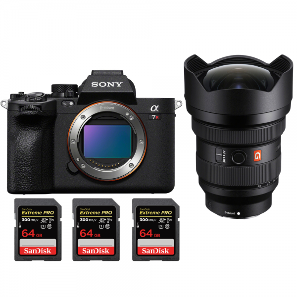 Sony A7R V + FE 12-24 mm f/2,8 GM + 3 SanDisk Extreme PRO UHS-II SDXC de 64 GB a 300 MB/s - Dispositivo fotográfico híbrido-1