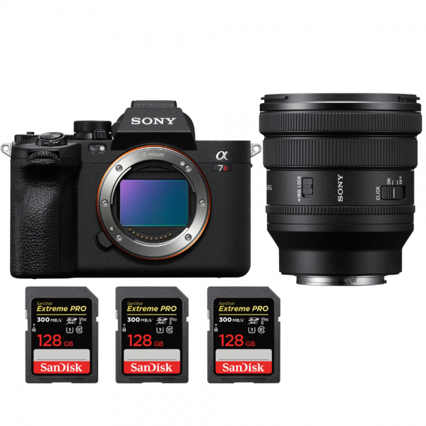 Sony A7R V + FE PZ 16-35mm f/4 G + 3 SanDisk 128GB Extreme PRO UHS-II SDXC 300 MB/s - Appareil Photo Hybride|MCZ DIRECT