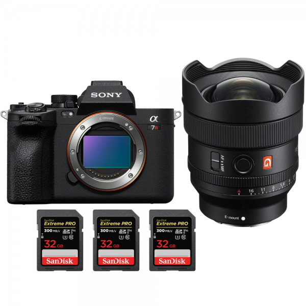 Sony A7R V + FE 14 mm f/1,8 GM + 3 SanDisk Extreme PRO UHS-II SDXC de 32 GB a 300 MB/s - Dispositivo fotográfico híbrido-1