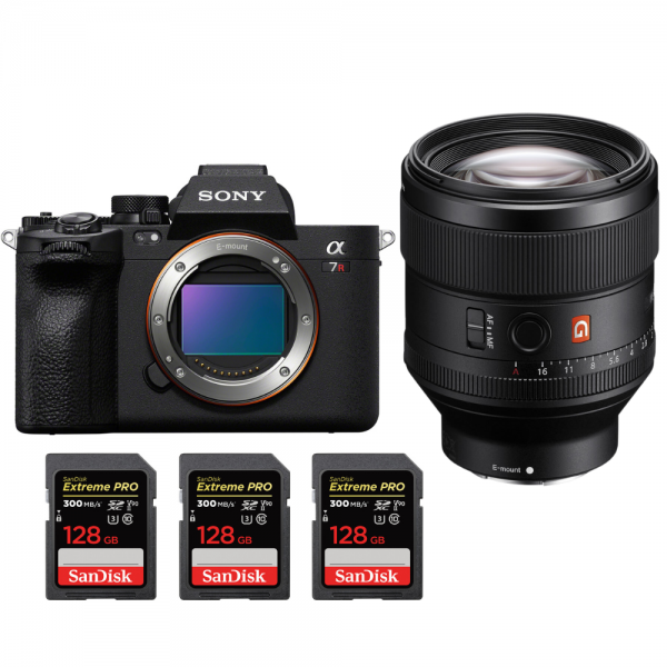 Sony A7R V + FE 85mm f/1.4 GM + 3 SanDisk 128GB Extreme PRO UHS-II SDXC 300 MB/s - Appareil Photo Hybride|MCZ DIRECT