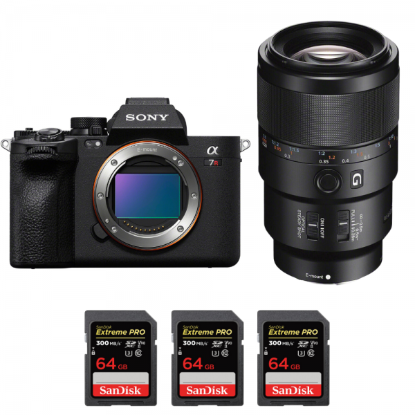 Sony A7R V + FE 90mm f/2.8 Macro G OSS + 3 SanDisk 64GB Extreme PRO UHS-II SDXC 300 MB/s - Appareil Photo Hybride-1