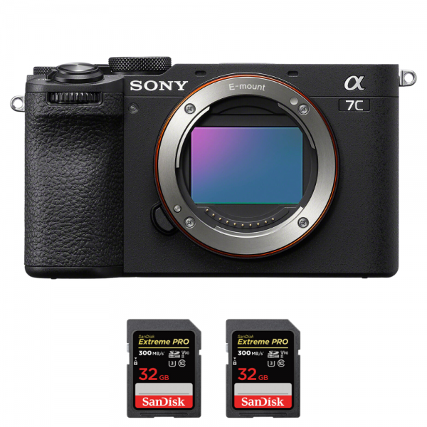 Sony A7C II Negro + 2 SanDisk 32GB Extreme PRO UHS-II SDXC 300 MB/s|MCZ DIRECT