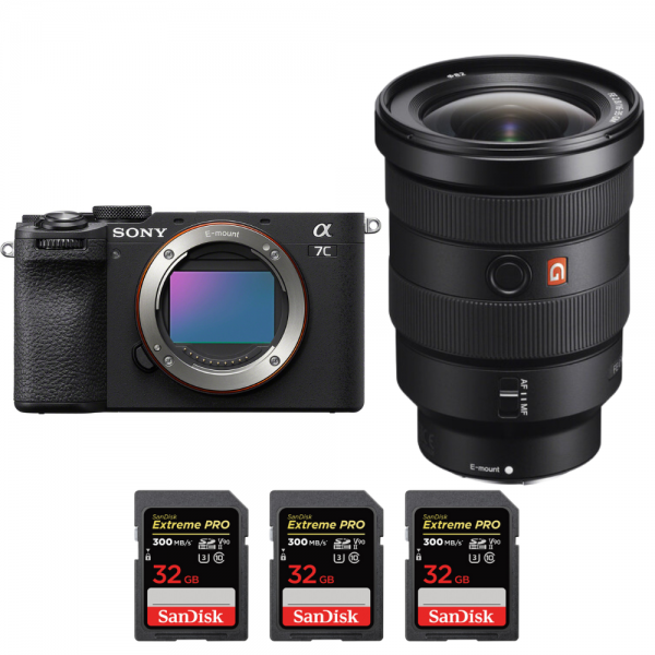 Sony A7C II Negro + FE 16-35mm f/2.8 GM + 3 SanDisk 32GB Extreme PRO UHS-II SDXC 300 MB/s|MCZ DIRECT