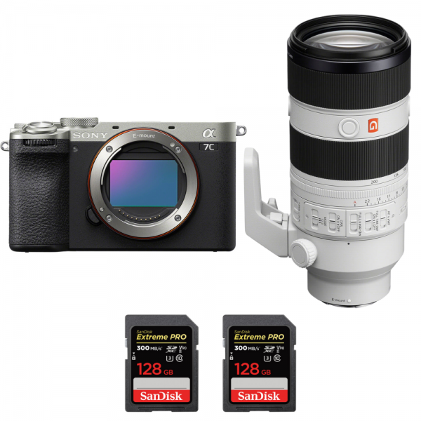 Sony A7C II Silver + FE 70-200mm f/2.8 GM OSS II + 2 SanDisk 128GB Extreme PRO UHS-II SDXC 300 MB/s-1