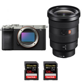 Sony A7C II Silver + FE 16-35mm f/2.8 GM + 2 SanDisk 128GB Extreme PRO UHS-II SDXC 300 MB/s-1