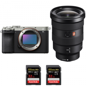 Sony A7C II Silver + FE 16-35mm f/2.8 GM + 2 SanDisk 32GB Extreme PRO UHS-II SDXC 300 MB/s-1