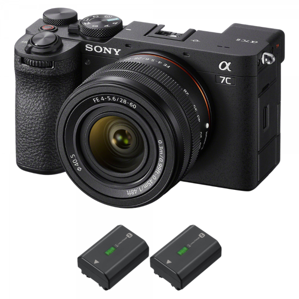 Sony A7C II Negro + FE 28-60mm f/4-5.6 + 2 Sony NP-FZ100|MCZ DIRECT