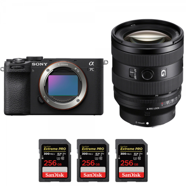 Sony A7C II Black + FE 20-70mm f/4 G + 3 SanDisk 256GB Extreme PRO UHS-II SDXC 300 MB/s-1