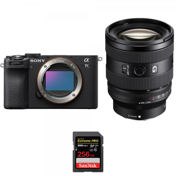 Sony A7C II Black + FE 20-70mm f/4 G + 1 SanDisk 256GB Extreme PRO UHS-II SDXC 300 MB/s|MCZ DIRECT