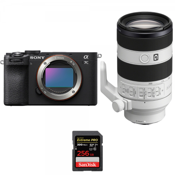 Sony A7C II Black + FE 70-200mm f/4 Macro G OSS II + 1 SanDisk 256GB Extreme PRO UHS-II SDXC 300 MB/s|MCZ DIRECT