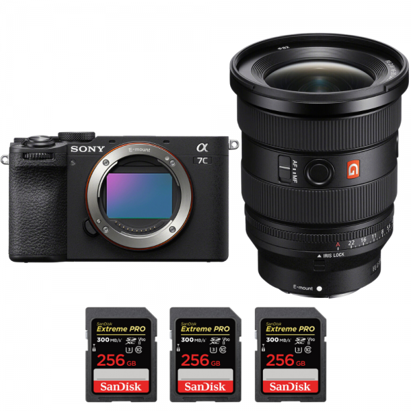 Sony A7C II Noir + FE 16-35mm f/2.8 GM II + 3 SanDisk 256GB Extreme PRO UHS-II SDXC 300 MB/s - Appareil Photo Hybride|MCZ DIRECT