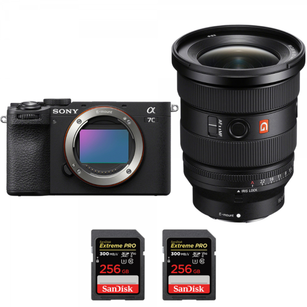 Sony A7C II Black + FE 16-35mm f/2.8 GM II + 2 SanDisk 256GB Extreme PRO UHS-II SDXC 300 MB/s|MCZ DIRECT