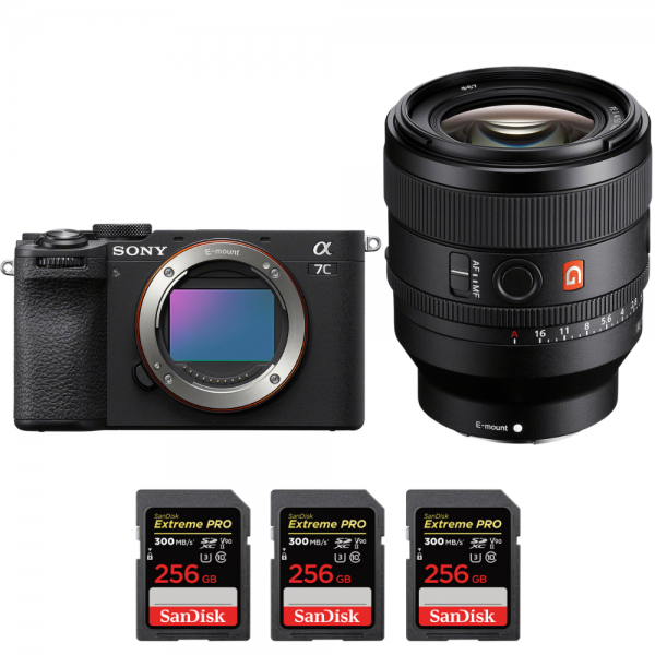 Sony A7C II Negro + FE 50mm f/1.4 GM + 3 SanDisk 256GB Extreme PRO UHS-II SDXC 300 MB/s|MCZ DIRECT