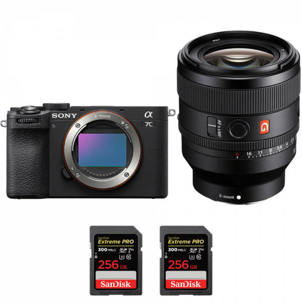 Sony A7C II Black + FE 50mm f/1.4 GM + 2 SanDisk 256GB Extreme PRO UHS-II SDXC 300 MB/s|MCZ DIRECT