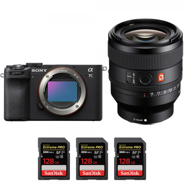 Sony A7C II Negro + FE 50mm f/1.4 GM + 3 SanDisk 128GB Extreme PRO UHS-II SDXC 300 MB/s|MCZ DIRECT