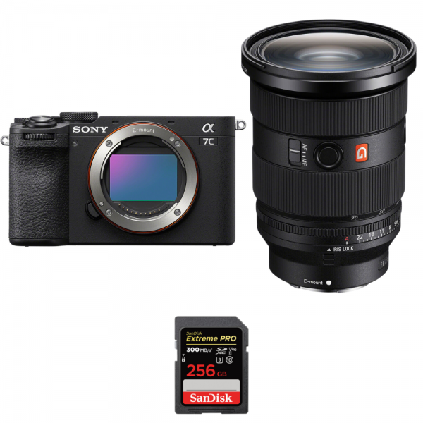 Sony A7C II Noir + FE 24-70mm f/2.8 GM II + 1 SanDisk 256GB Extreme PRO UHS-II SDXC 300 MB/s - Appareil Photo Hybride|MCZ DIRECT