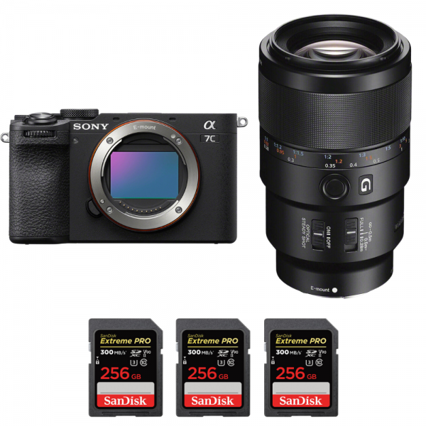 Sony A7C II Negro + FE 90mm f/2.8 Macro G OSS + 3 SanDisk 256GB Extreme PRO UHS-II SDXC 300 MB/s|MCZ DIRECT