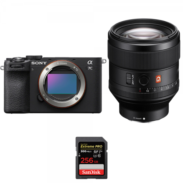 Sony A7C II Noir + FE 85mm f/1.4 GM + 1 SanDisk 256GB Extreme PRO UHS-II SDXC 300 MB/s - Appareil Photo Hybride|MCZ DIRECT