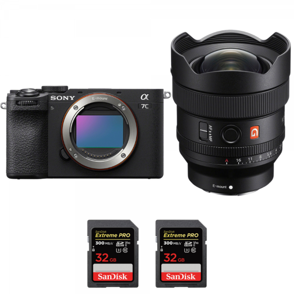 Sony A7C II Noir + FE 14mm f/1.8 GM + 2 SanDisk 32GB Extreme PRO UHS-II SDXC 300 MB/s-1