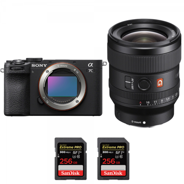 Sony A7C II Negro + FE 24mm f/1.4 GM + 2 SanDisk 256GB Extreme PRO UHS-II SDXC 300 MB/s|MCZ DIRECT