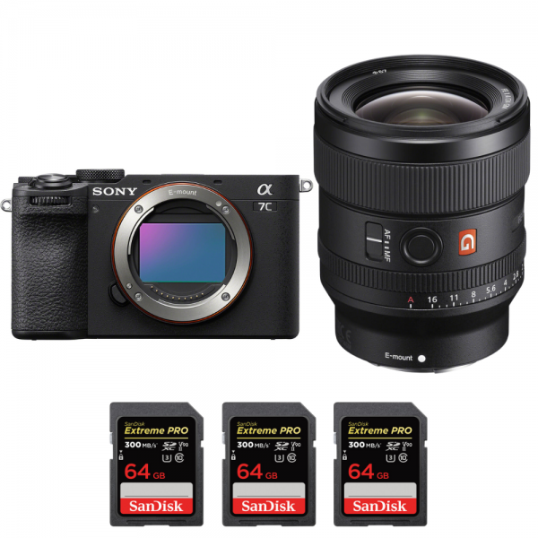 Sony A7C II Black + FE 24mm f/1.4 GM + 3 SanDisk 64GB Extreme PRO UHS-II SDXC 300 MB/s-1