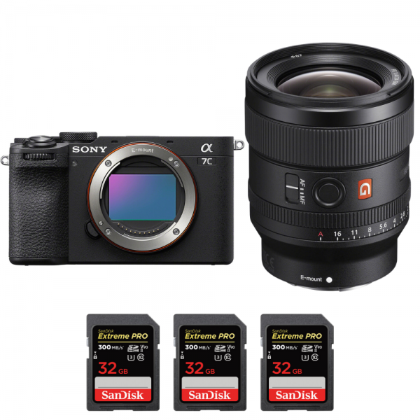 Sony A7C II Black + FE 24mm f/1.4 GM + 3 SanDisk 32GB Extreme PRO UHS-II SDXC 300 MB/s|MCZ DIRECT