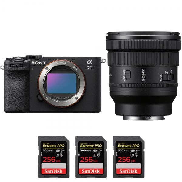 Sony A7C II Negro + FE PZ 16-35mm f/4 G + 3 SanDisk 256GB Extreme PRO UHS-II SDXC 300 MB/s|MCZ DIRECT