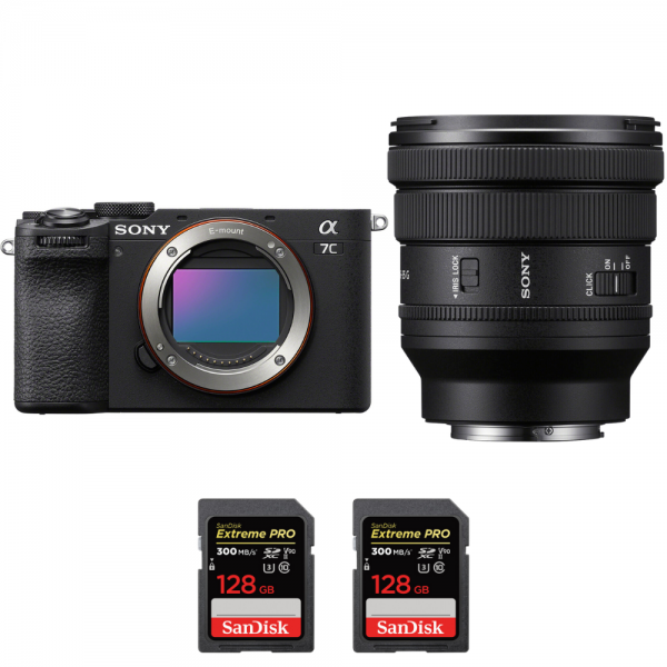 Sony A7C II Negro + FE PZ 16-35mm f/4 G + 2 SanDisk 128GB Extreme PRO UHS-II SDXC 300 MB/s|MCZ DIRECT