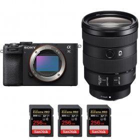 Sony A7C II Black + FE 24-105mm f/4 G OSS + 3 SanDisk 256GB Extreme PRO UHS-II SDXC 300 MB/s-1